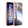 thumbnail image 5 of Dteck for Samsung Galaxy S23 Plus Clear Case, Shockproof Slim Clear Hard PC Back with Soft TPU Bumper Scratch Resistant Protective Transparent Anti-Scratch Phone Case, Pink, 5 of 6