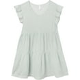 thumbnail image 2 of Baby Girls Teal Stripe Gauze Dress, 2 of 9
