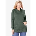 thumbnail image 2 of Woman Within Plus Size Waffle-Thermal Hoodie, 2 of 6