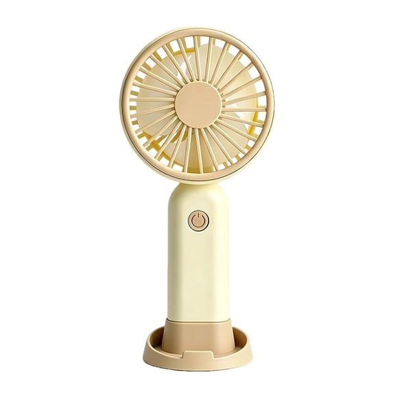 Cute Portable Handheld Mini Fan USB Rechargeable Personal Cooling Fan with Detachable Base, 3 Speeds Adjustable Pocket Fan for Outdoor Travel Office Summer, 6.50x2.95x2.36 inch