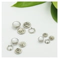 thumbnail image 2 of 100PCS High-Quality Pearlescent Five-Prong Snap Buttons - Metal Cufflink Fasteners for Clothing, 2 of 7