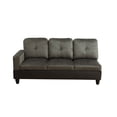 thumbnail image 5 of Hommoo Flannel & PVC L-Shaped Sectional Couch and Sofa Set, Modern Living Room Furniture Set, Right Side, Taupe, 5 of 9