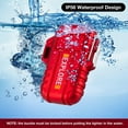 thumbnail image 3 of Waterproof Electric Lighter Windproof Dual Arc USB Rechargeable Flameless Plasma Lighters for Camping Hiking Survival Gear Gifts for Men Fathers Husband,Red, 3 of 7