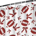 thumbnail image 3 of Football and Ribbon Shapes Pattern Shower Curtain 36"x72" ,Bathroom Decorative Shower Curtains Set with 12 Hooks,Modern Waterproof Washable Shower Curtain, 3 of 6