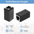 thumbnail image 3 of 10PCS Acoplador Ethernet RJ45, Acoplador Ethernet hembra a hembra en línea Cat7 Cat6 Cat5e Cat5 adaptador de cable extensor, Negro, 3 of 6
