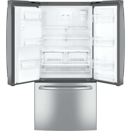 GE - 23.6 Cu. Ft. French Door Refrigerator - Stainless steel
