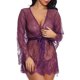 thumbnail image 4 of Ropa interior sexy encaje transparente frente cardigan pijamas mujer sexy tirantes camisón Pompotops qwe19187, 4 of 9