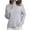 Gray, variant on Jalioing Mock Neck Sweaters for Women Casual Fashion Long Sleeve Sweater Shirts Solid Color Basic Loose Pullover Tops