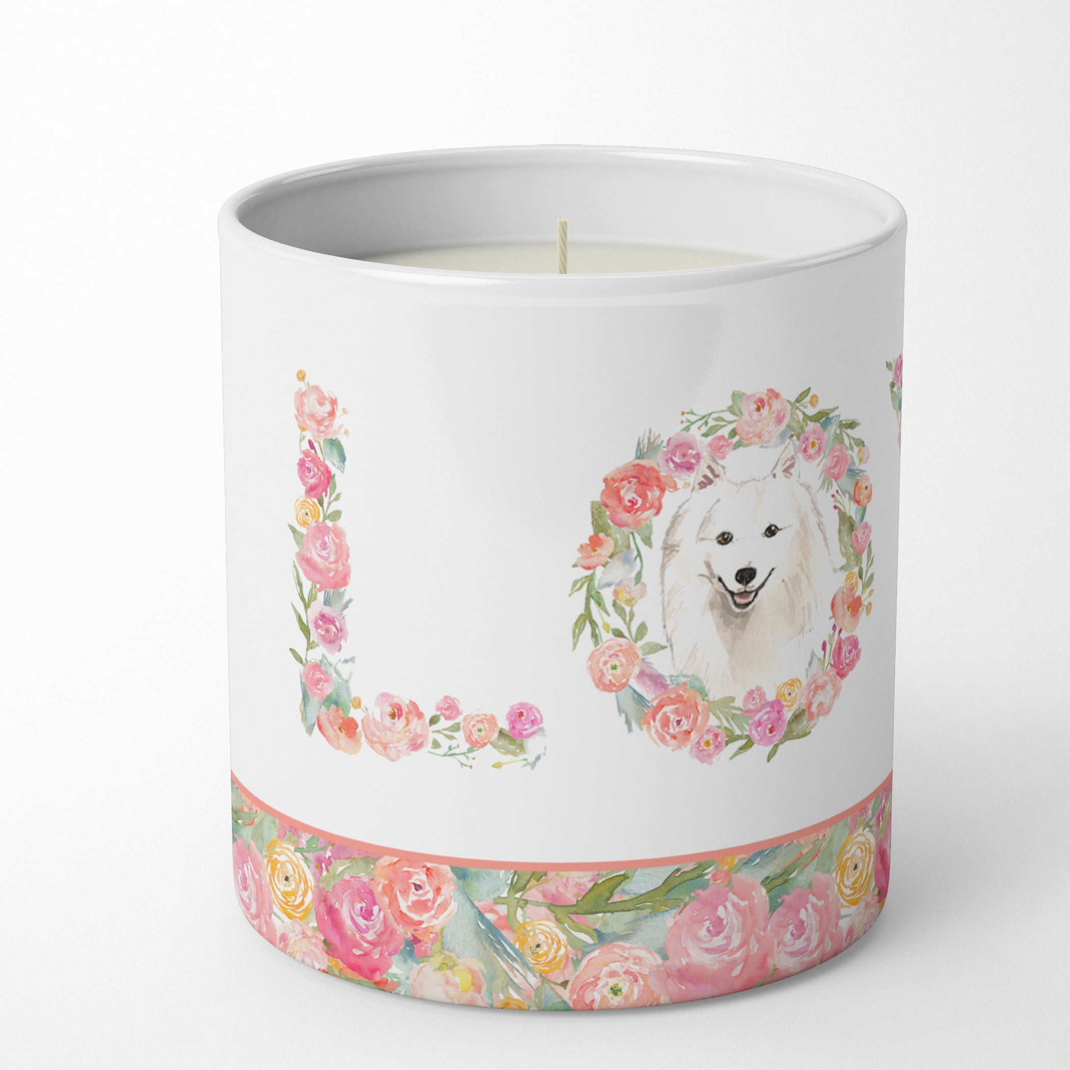 Japanese Spitz Love 10 oz Decorative Soy Candle 3.25 in x 3.75 in