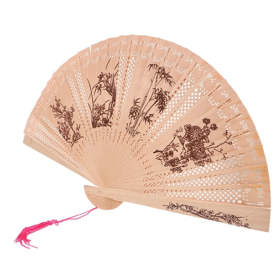 PAMINGONO Elegant Beige Handheld Fan Set - Portable, Lightweight Hand Fan for Personal Cooling, 1 Piece