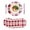 Red, variant on Red Checkered Round 13 Inch Placemats Set of 6, Red White Plaid Farmhouse HeatResistant Non Slip Place Mats for Dining Table, Wipeable Braided Kitchen Table Mats for Housewarming