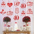 thumbnail image 5 of 24 Pieces 40th Anniversary Hanging Swirls Decorations, 40th Ruby Wedding Anniversary Hanging Swirls Ceiling Decorations for Couple, Happy Anniversary Valentine Party Supplies, 5 of 6