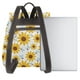 thumbnail image 3 of Disketp Sunflowers Mochila de Cuero para Mujer, Bolso de Espalda Antirrobo con Estilo para Viaje, Trabajo y Uso Diario, 3 of 4