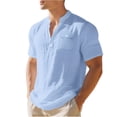 thumbnail image 1 of Camisetas de Bolsillo de Manga Larga para Hombres No Aplicables Aquí, Camisetas de Navidad de Manga Larga para Hombre No Incluidas, Cuello de Lino de Manga Corta, 1 of 9