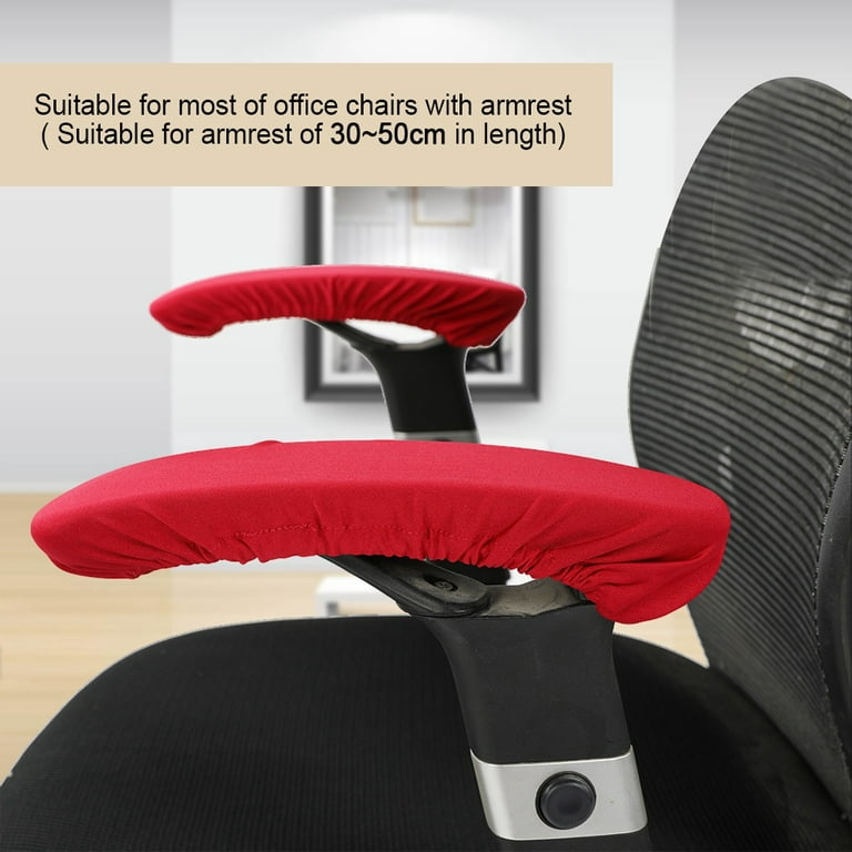 Tebru One Pair Elastic Stretchable Office Chair Armrest Covers Removable Computer  Chair Arm Protector 
