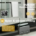 thumbnail image 4 of Sunrinx 56"-60" W x 72" H Semi-Frameless Double Sliding Shower Door with 1/4" Tempered Glass,Bypass Design for Walk-in Showers,Matte Black, 4 of 11