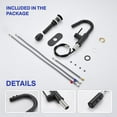 thumbnail image 4 of Bathroom Sink Faucet with Pull Down Sprayer, Matte Black Single Handle Pull Out Faucet with Pop-Up Drain, 1 or 3 Hole Laundry Bar Basin Faucet with Deck Plate, 4 of 8