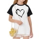 thumbnail image 5 of Blusas y camisas de manga corta con cuello redondo para niños y niñas, blusa de manga corta con estampado de cuello redondo, 5 of 7