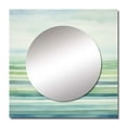 thumbnail image 2 of Designart "Harmonic Horizon Landscape in Minimalism II" Minimalism Square Mirror Wall Decor Modern - Large Green Square Bathroom Mirror - Square Printed Wall Mirror Art, 2 of 5