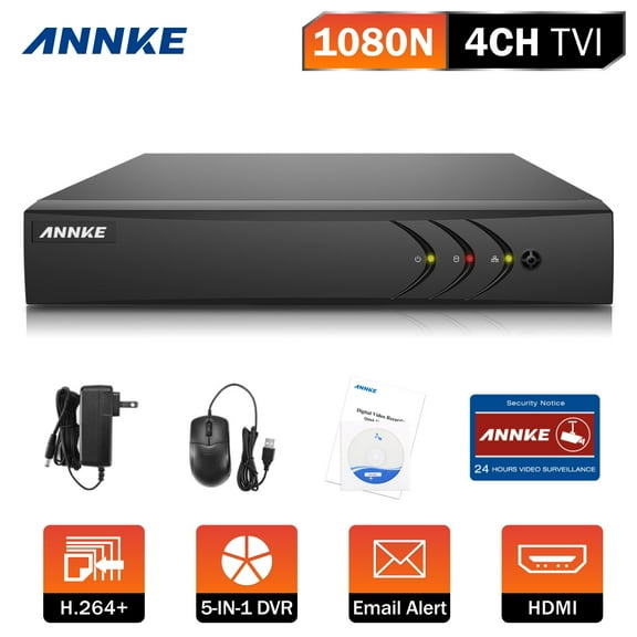 ANNKE 3K Lite 8 Channel Hybrid 5-In-1 CCTV Digital Video DVR Recorder, Human & Vehicle Detection, H.265+, Supports Up To 8 BNC Cameras & 2 IP Cameras, 1T Hard Drive