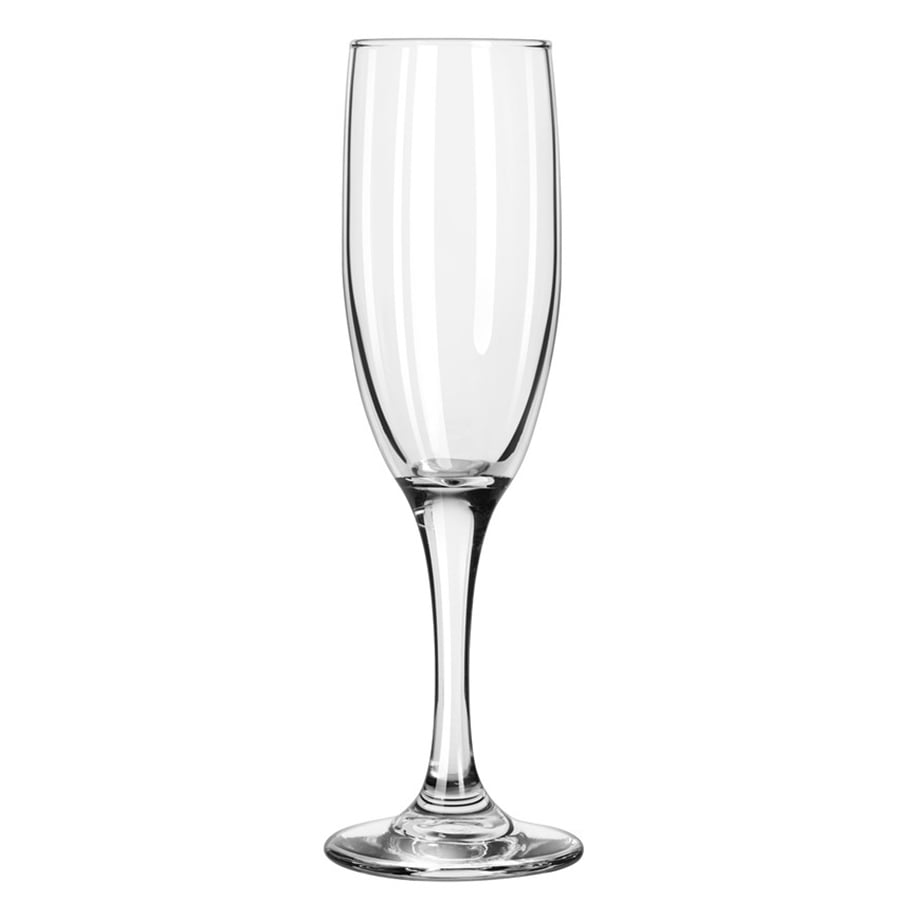 Libbey Embassy Stemmed Champagne Fluted Wine Glass Clear, 6 oz., 2" Top Diameter x 2.75" Bottom