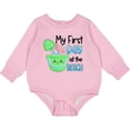 thumbnail image 2 of Inktastic My 1st Day at the Beach Cute Bucket and Shovel Baby Fleece Bodysuit, 2 of 4