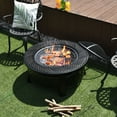 thumbnail image 2 of Costway Foyer Rond de 32 Pouces avec Housse de Pluie, Grille de Barbecue, Tisonnier et Tisonnier, 2 of 10