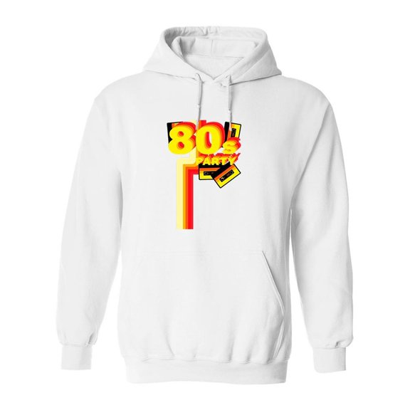 Retro 80`s Design Hoodie Men -Image by Shutterstock, Male 3X-Large
