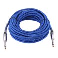 thumbnail image 2 of Audio Macho A Macho, Cable De Conector Estéreo De 6.35 Mm Con Cordón De 1/4 De Pulgada Y Malla Anti Rotura Para Guitarra Eléctrica, Mezclador, Altavoz 1m, 1.8m, 5m, 10m, 15m,, 2 of 2