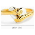 thumbnail image 3 of Rbaofujie Life Tool Feel My Heart Ring,Women Fashion Peach Heart Ring Valentine's Day Gift Birthday Gift For Her Ring Pro Gold, 3 of 4