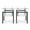 Transparent Glass + Black Table Legs, variant on Set of 2 Modern Black Tempered Glass Coffee Tables, Square Tea Table End Tables with Metal Legs, 2-Tier Glass Side Tables for Living Room, Bedroom, Apartment, 150 lbs Capacity