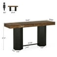 thumbnail image 2 of Yardi Yarda Modern Bar Table with Wood Top and Geometric Black Legs, Bar Table with Durable Engineered Wood for Indoor, Black, 2 of 4
