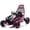 Pink, variant on Conchico 24V 400W Electric Go Kart for Kids Ages 6-12, Drift Car with Protective Roll Cage, 5-Point Safety Harness, Bluetooth Music Ride on Toy for Outdoor, Black