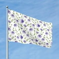thumbnail image 2 of Lsque Purple Chicory Pattern Flag,Purple Chicory Printed Garden Flag 48 x 72 in - Double Sided Small Flags for Yard, 2 of 9
