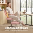 thumbnail image 5 of Waleaf Ergonomic Cross Legged Office Chair, Boucle ADHD & Meditation Chair for Adult, Lumbar Support Swivel Wide Seat, Yoga & Kneeling chair, 5 of 10