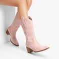 thumbnail image 6 of DREAM PAIRS Women's Mid Calf Boots Cowboy Cowgirl Embroidered Western Boots Square Toe Chunky Heel Wide Width, 6 of 6