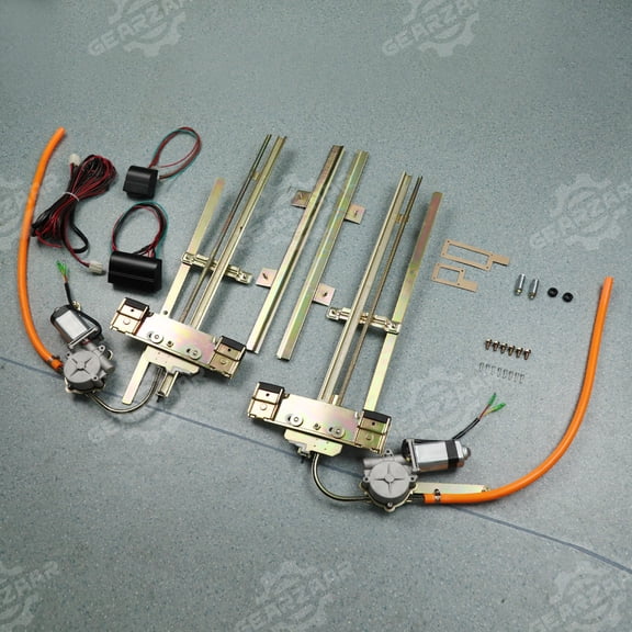 Universal 2Door Street Hot Rat Rod Flat Glass Power Window Kit w/Switches