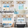 thumbnail image 6 of Kitchen Valances for Window, Marine Sea Turtle Starfish Shell Light Filtering Rod Pocket Valance Curtain, Sailboat Shell on Vintage Newspaper Short Curtains Window Topper for Bedroom 42x12in, 6 of 9