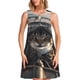 thumbnail image 1 of Fotbe Pilot Cat In Vintage Plane Vestido de Verano sin Mangas para Mujer – Vestido Midi Línea A, Estilo Camiseta Floral, Vestido Playero Casual y Fluido, 1 of 7
