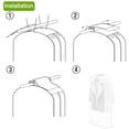 thumbnail image 4 of Garment Covers Transparent Waterproof Dustproof Protection Clothes Covers Universal Clothes Rack Protector Garment Covers for Shirt Suits Coats Clothes 30x120x50CM, 4 of 5