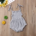 thumbnail image 4 of SUNSIOM Combinaison Froncée Extensible à Lacets en Coton pour Bébés d'Été, 4 of 5