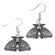 thumbnail image 1 of 1 Pair Moth Earrings Goth Earrings Dangle Earrings Drop Earrings Gothic Ear Jewelry, 1 of 2