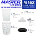 thumbnail image 2 of Master Paint System MPS Disposable Paint Spray Gun Cup Liners and Lid System, 25 Pack Large Size 27 Ounce (800ml) Kit, 2 of 6