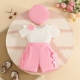 thumbnail image 2 of TOWED22 Toddler Baby Girl Clothes 12 18 24 Month 2T 3T Summer Outfit Strawberry Graphic T-shirts Shorts Set(Pink,6-9 M), 2 of 9