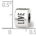 thumbnail image 2 of Beautiful Sterling Silver Reflections Live Laugh Love Spacer Bead, 2 of 2