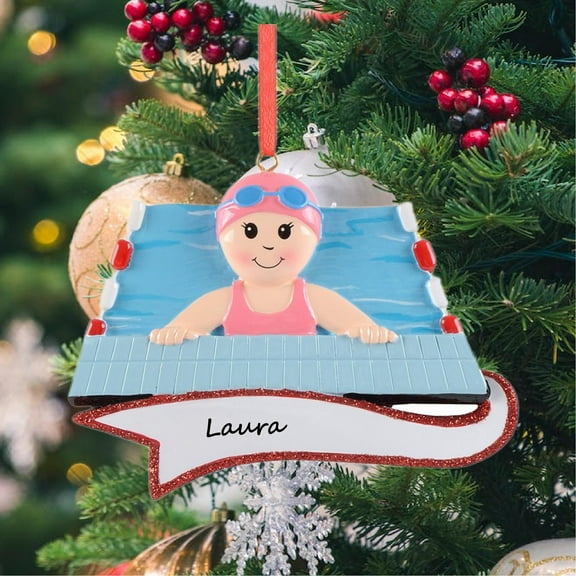 Customized Christmas Ornament Sport Ornament Swimming Girl
