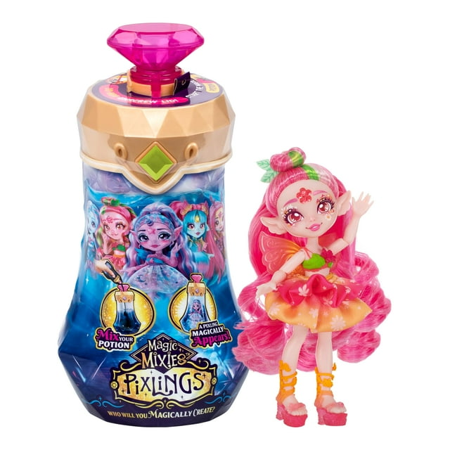 Magic Mixies Pixlings. Faye The Fairy Pixling. Create and Mix A Magic Potion That Magically Reveals A Beautiful 6.5 Pixling Doll Inside A Potion Bottle! Who Will You Magically Create?
