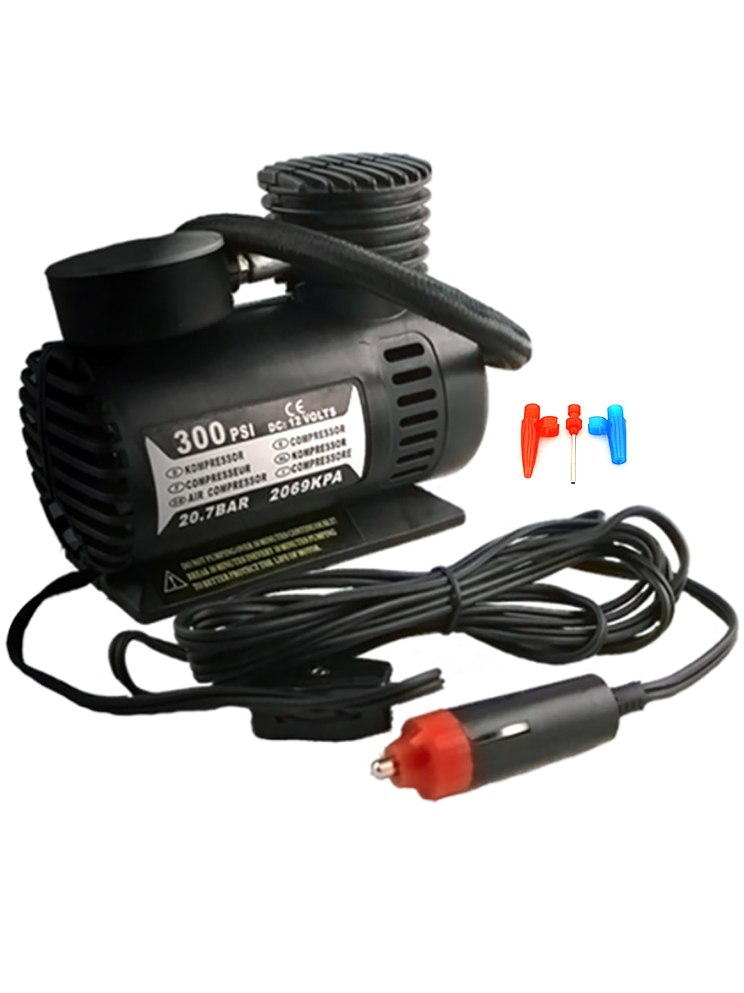 12V Electric Digital Inflator Pump 300PSI Tyre Mini Air Compressor for