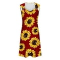 thumbnail image 4 of RYDCOT Women's Summer Dresses 2024 Beach Casual Sleeveless Sunflower Print Tank Dresses Sundress T Shirt Dresses for Women Loose Fit Clearance, 4 of 5