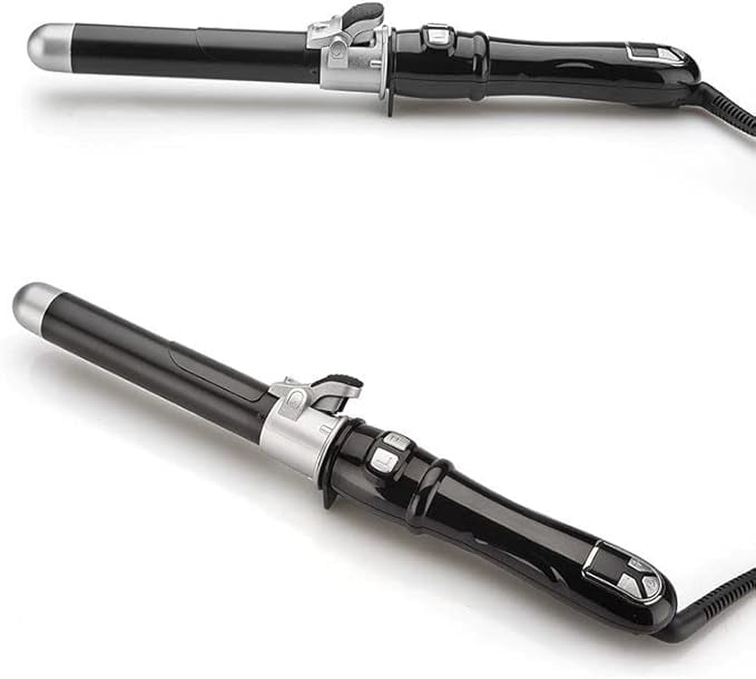 Auto Rotating Hair Curler Curling Wand 28mm 1.1 Inch Curling Irons Hair Waver 30s Instant Heat-Up, Anti-Scald & Dual Voltage, with LCD Temp Display, Black, (L1920)